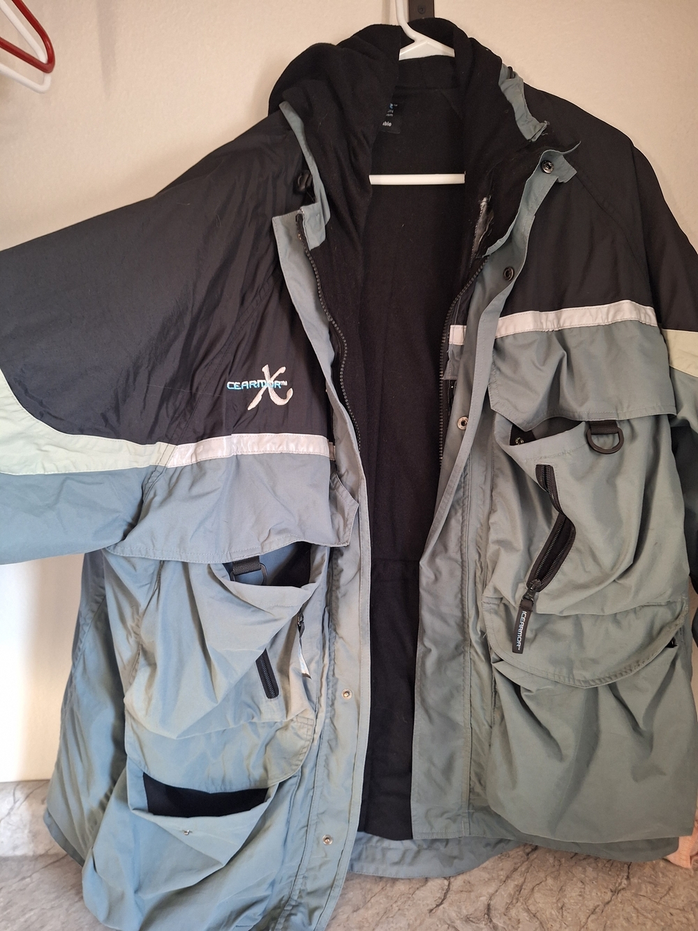 Men's Winter Jacket in Black and Gray by Icearmor.